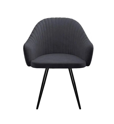 Стул DikLine 439 поворотный, TW11 серый, ножки черные