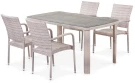 Комплект плетеной мебели T256C/Y376C-W85 Latte (4+1) + подушки на стульях Комплект плетеной мебели T256C/Y376C-W85 Latte (4+1) + подушки на стульях