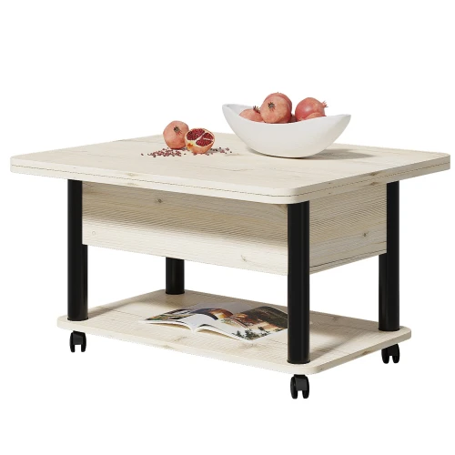 Стол-трансформер Джокер гаскон пайн светлый/черный