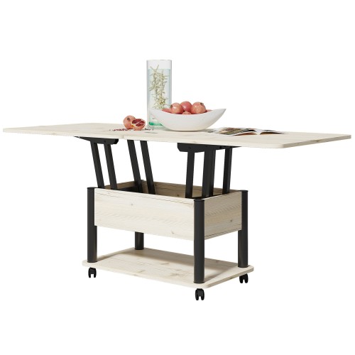 Стол-трансформер Джокер гаскон пайн светлый/черный