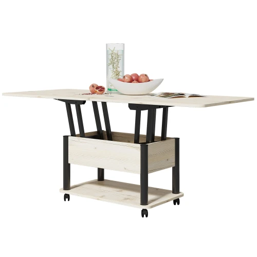 Стол-трансформер Джокер гаскон пайн светлый/черный