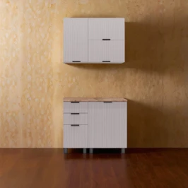 МК Аленушка 1м с 3 ящ Лотос Кашемир,скоба антрацит,сонома