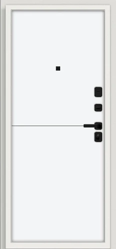 Входная дверь BRAVO Аура/SBlack Шагрень белая/White Silk