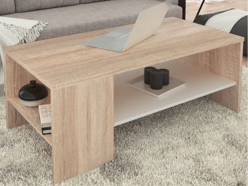 Стол «Стелс» 110, Дуб сонома/белый