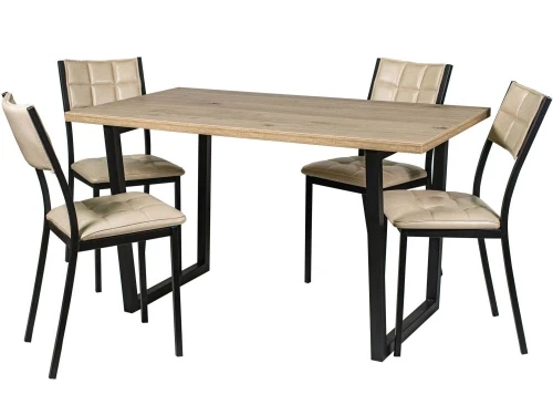 Стол М78 «Патика» ДП1-01-07 ЛДСП Эврика, каркас черный матовый