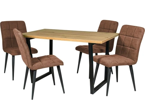 Стол М78 «Патика» ДП1-01-07 ЛДСП Эврика, каркас черный матовый