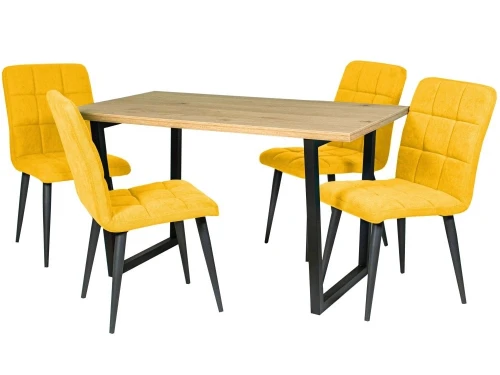 Стол М78 «Патика» ДП1-01-07 ЛДСП Эврика, каркас черный матовый