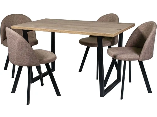 Стол М78 «Патика» ДП1-01-07 ЛДСП Эврика, каркас черный матовый