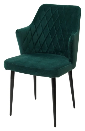 Стул HERMAN ЗЕЛЕНЫЙ #19, велюр / черный каркас М-City