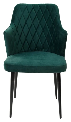 Стул HERMAN ЗЕЛЕНЫЙ #19, велюр / черный каркас М-City