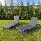 Комплект шезлонгов ENZO в черном цвете