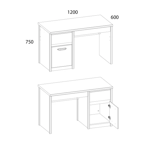 Стол 1D2S, JAZZ, цвет Каштан найроби/Оникс