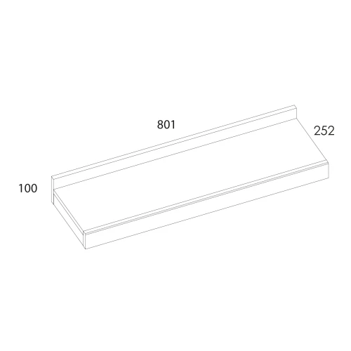 Полка 1NL, OSKAR , цвет дуб Санремо