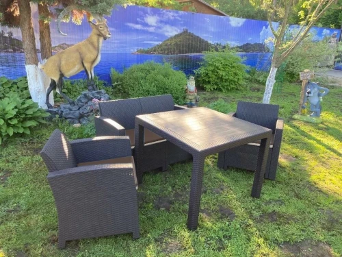 Комплект мебели под искусственный ротанг для отдыха Калифорния «California Lunch Set» арт.77787/77763/8422