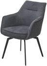 Стул RENLY 180 град. поворот. Brego-16 Темно-серый, ткань / Черный, ®DISAUR Стул RENLY 180 град. поворот. Brego-16 Темно-серый, ткань / Черный, ®DISAUR