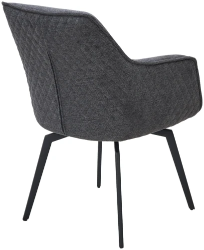 Стул RENLY 180 град. поворот. Brego-16 Темно-серый, ткань / Черный, ®DISAUR