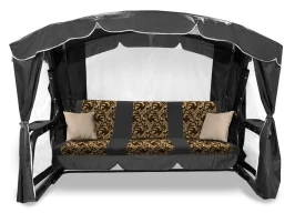 Садовые качели «Сингапур» с москитной сеткой  -  Graphite