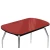 Стол «Ривьера» 120x80 стекло красный, опоры хром
