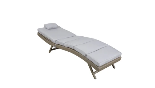 "Лиссабон" шезлонг из искусственного ротанга, цвет соломенный