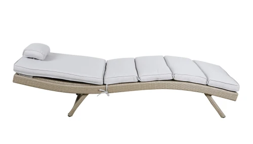 "Лиссабон" шезлонг из искусственного ротанга, цвет соломенный