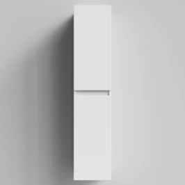 Пенал Бест 30 (2 двери) подвесной, белый глянец, правый, бельевая корзина