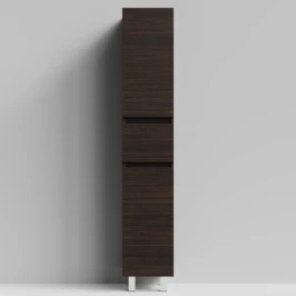 Пенал Бест 35 (2 двери, 1 ящик) напольный, Палисандр ПВХ 43101, правый, бельевая корзина