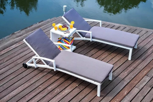 Комплект для отдыха из искусственного ротанга MILANO белый  Joygarden