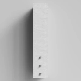 Пенал Квадро 30 подвесной, Белый камень ПВХ 57805, правый