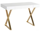 Стол-консоль Рокки MJ-001, 120х55х76 см, белый/золото