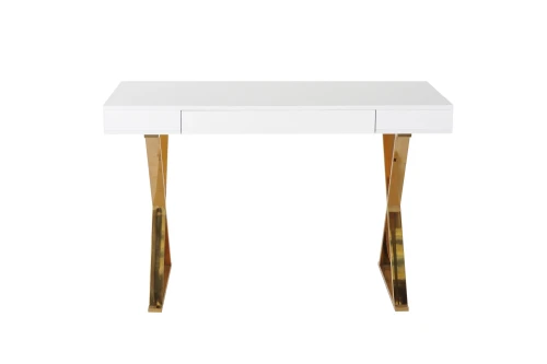 Стол-консоль Рокки MJ-001, 120х55х76 см, белый/золото