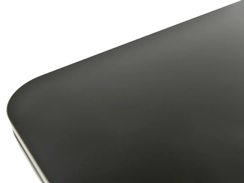 Стол «Тайбэй» стекло черное, каркас белый