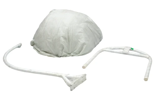 Кресло подвесное двойное Флора арт.D40-МТ006 (стойка+основание.бел.,корзн.бел.,подуш. беж. 3уп. (В))