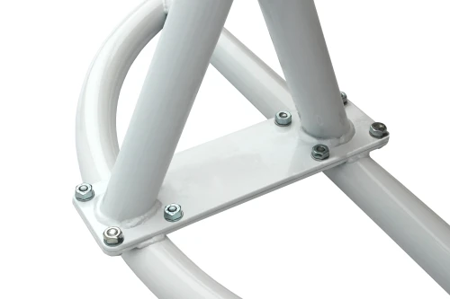 Кресло подвесное двойное Флора арт.D40-МТ006 (стойка+основание.бел.,корзн.бел.,подуш. беж. 3уп. (В))