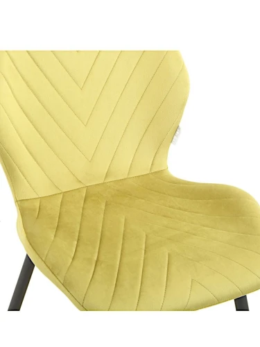 DC828 Стул мягкий, ОЛИВКОВЫЙ#G62-17 велюр, каркас металл черный КРУГЛЫЙ