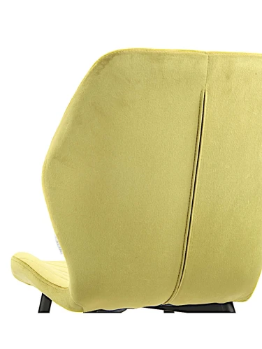 DC828 Стул мягкий, ОЛИВКОВЫЙ#G62-17 велюр, каркас металл черный КРУГЛЫЙ