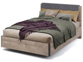 Кровать «Стокгольм» 140 МИ без основания под матрас, Дуб гранж песочный