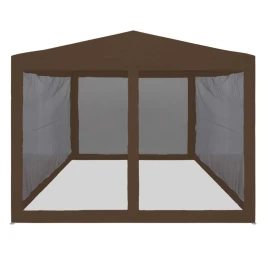 Быстросборный тент-шатер с москитной сеткой 3×3 Серии S1  -  Коричневый