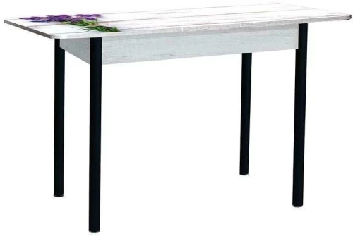 Нью йорк фотопечать стол обеденный раздвижной / букет/бетон белый/черный