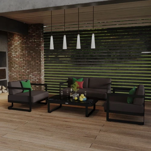 Лаунж зона SILENA антрацит - каркас карбон