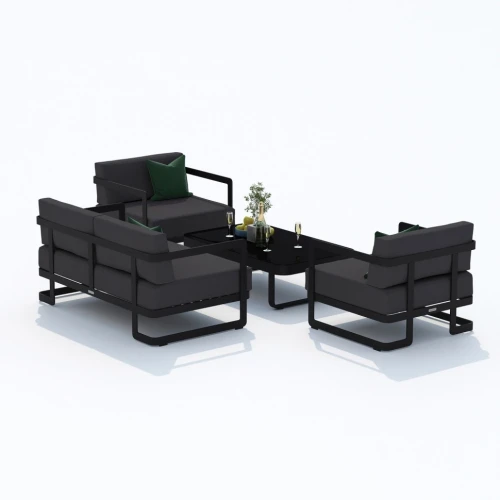 Лаунж зона SILENA антрацит - каркас карбон