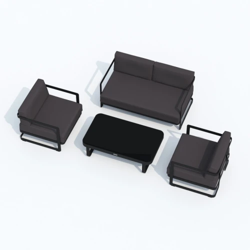 Лаунж зона SILENA антрацит - каркас карбон