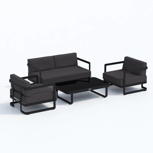 Лаунж зона SILENA антрацит - каркас карбон