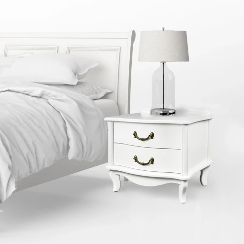 Тумбочка прикроватная Джульетта 2 ящ. молочный дуб