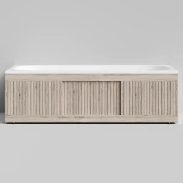 Экран-купе Тач 1800, 3 раздвижные двери, Дубослив ореховый светлый ПВХ 3445