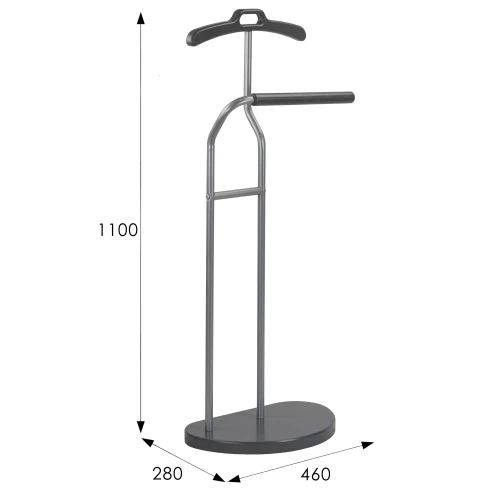 Вешалка костюмная Д 10 металлик/ серый графит