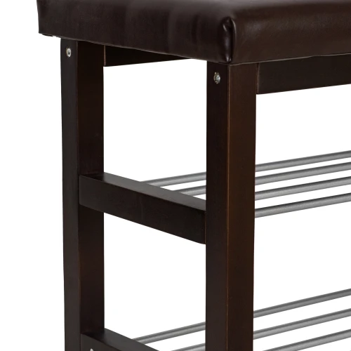 Банкетка BeautyStyle 4 темно-коричневый/экокожа коричневый