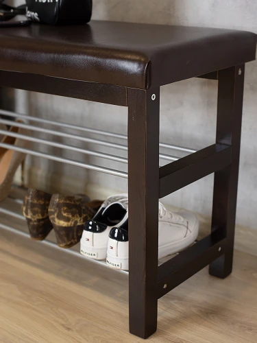 Банкетка BeautyStyle 4 темно-коричневый/экокожа коричневый