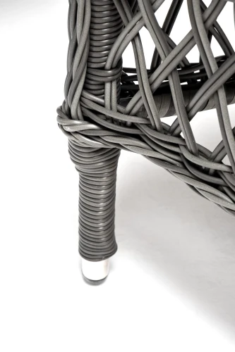 "Дольче" обеденная группа из искусственного ротанга, цвет графит