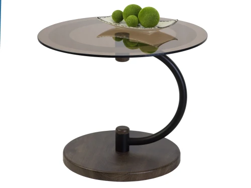 Стол журнальный Дуэт 13Н черный/дуб маррон/тонированное