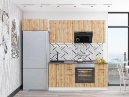 Прямая модульная кухня Флэт-01 Wotan Oak 2S Прямая модульная кухня Флэт-01 Wotan Oak 2S